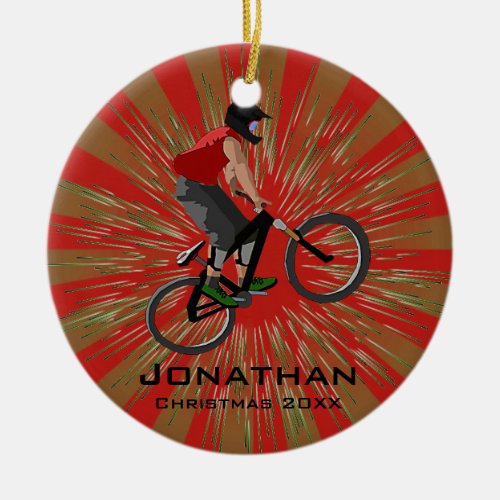 Personalized Biking Ornament