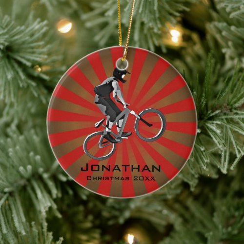 Personalized Biking Ornament