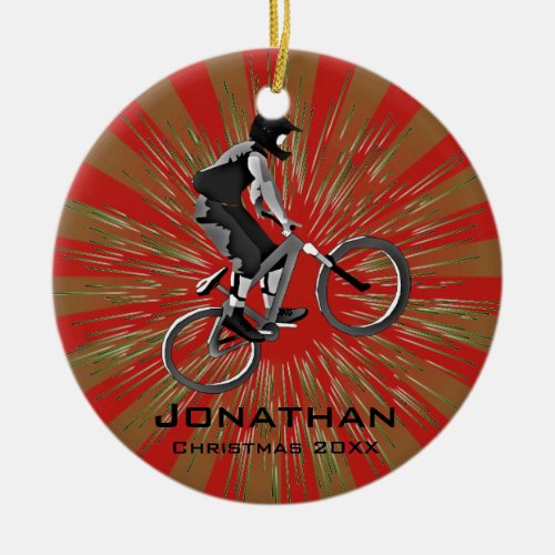 Personalized Biking Ornament