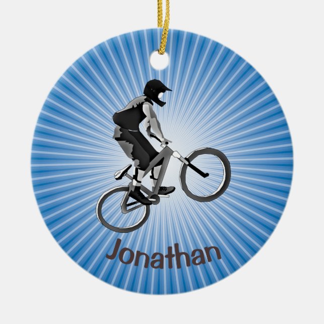 Personalized Biking Ornament (Front)