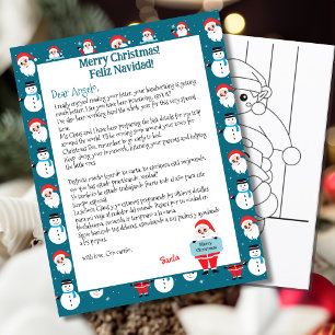 Personalized Bilingual Santa Letter for Kids Spa