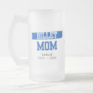Personalized Billet Mom With Sentimental Quote Frosted Glass Beer Mug