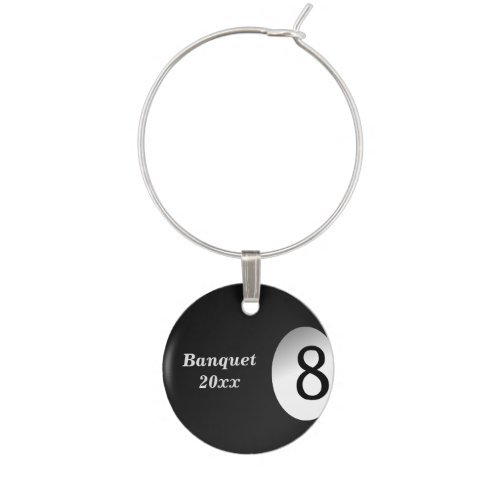 Personalized Billiard Ball Banquet Wine Charm