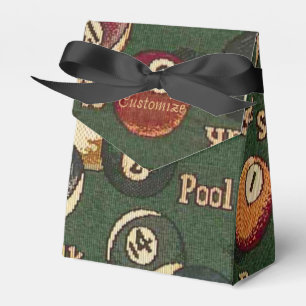 Personalized Billiard Balls Background Favor Box