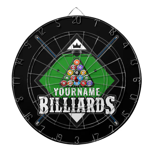 Personalized Billiards NAME Cue Rack Pool Room Dart Board Zazzle
