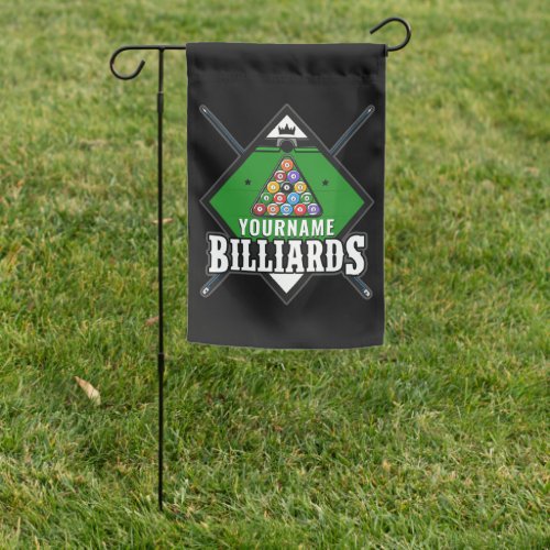 Personalized Billiards NAME Cue Rack Pool Room   Garden Flag