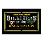 Personalized Billiards/ Pool Hall Decor