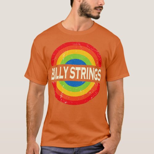Personalized Billy Name Retro Rainbow Circle Distr T_Shirt