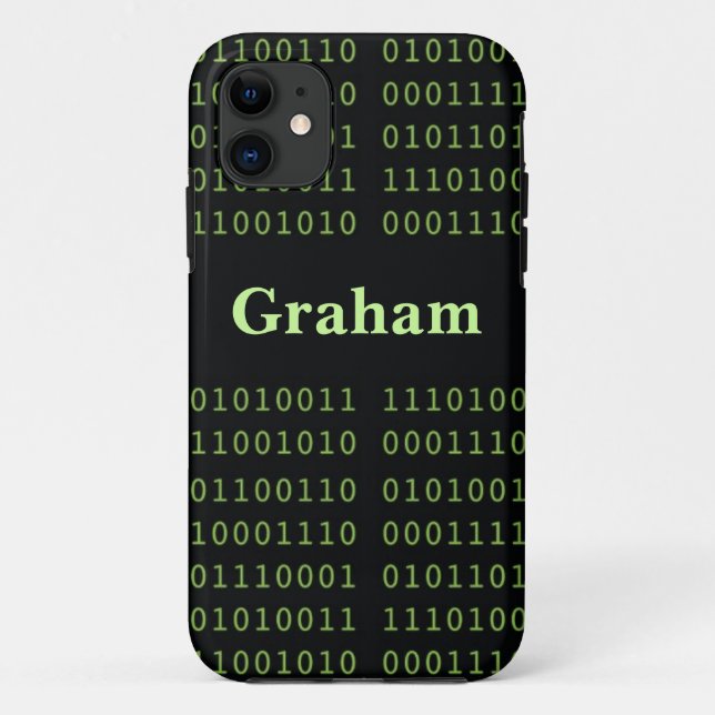 Personalized Binary Code Case-Mate iPhone Case (Back)