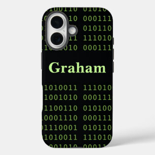 Personalized Binary Code iPhone 16 Case