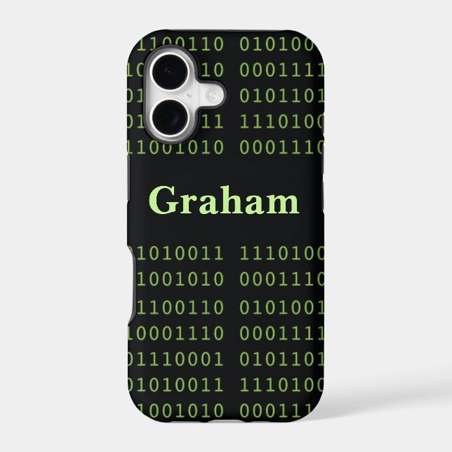 Personalized Binary Code Iphone Case (Back)