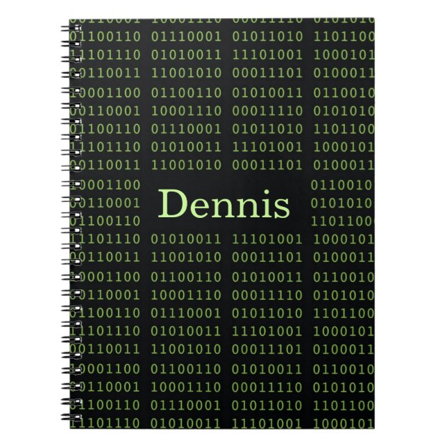 Personalized Binary Code Notebook (Front)