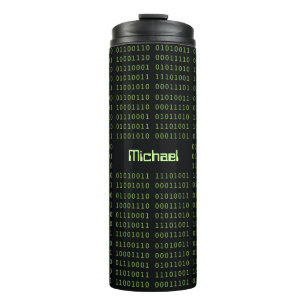 Personalized Binary Code Thermal Tumbler