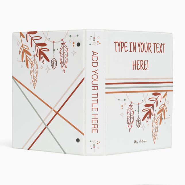 personalized binder,boho binder,modern boho binder (Background)