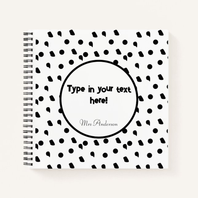 personalized binder,boho binder,modern boho custom notebook (Front)