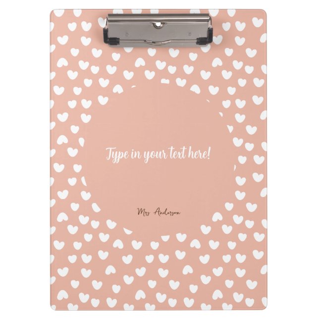 personalized binder, boho binder, pattern boho  clipboard (Front)