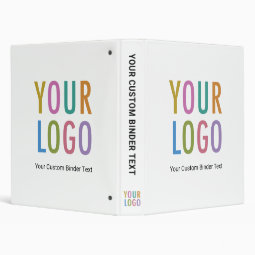 Personalized Binder for Business with Company Logo | Zazzle