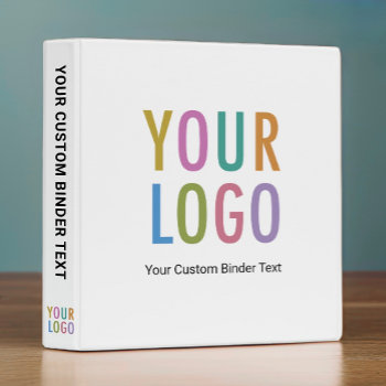 Personalized Binder For Business With Company Logo by MISOOK at Zazzle
