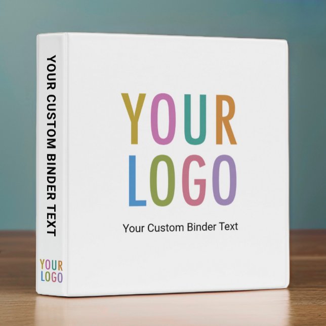 Personalized Binder for Business with Company Logo (MISOOK White Binder with Logo)