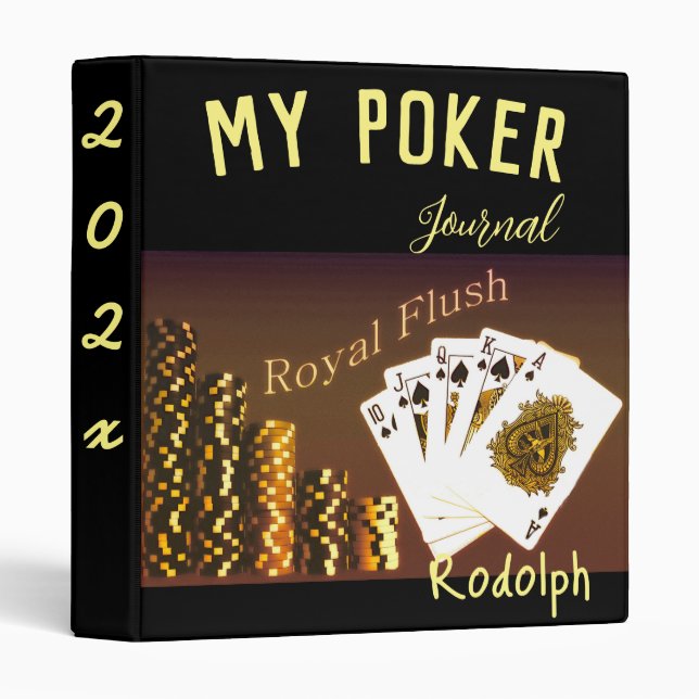 Personalized Binder "My Poker Journal" (Front/Spine)