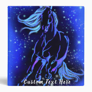 Personalized Binder with Running Horse