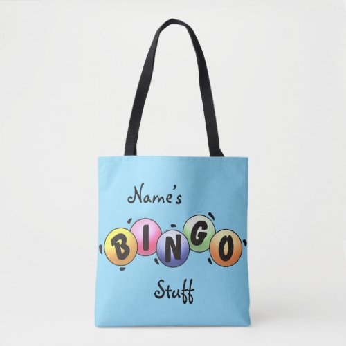 Personalized Bingo Stuff Tote Bag