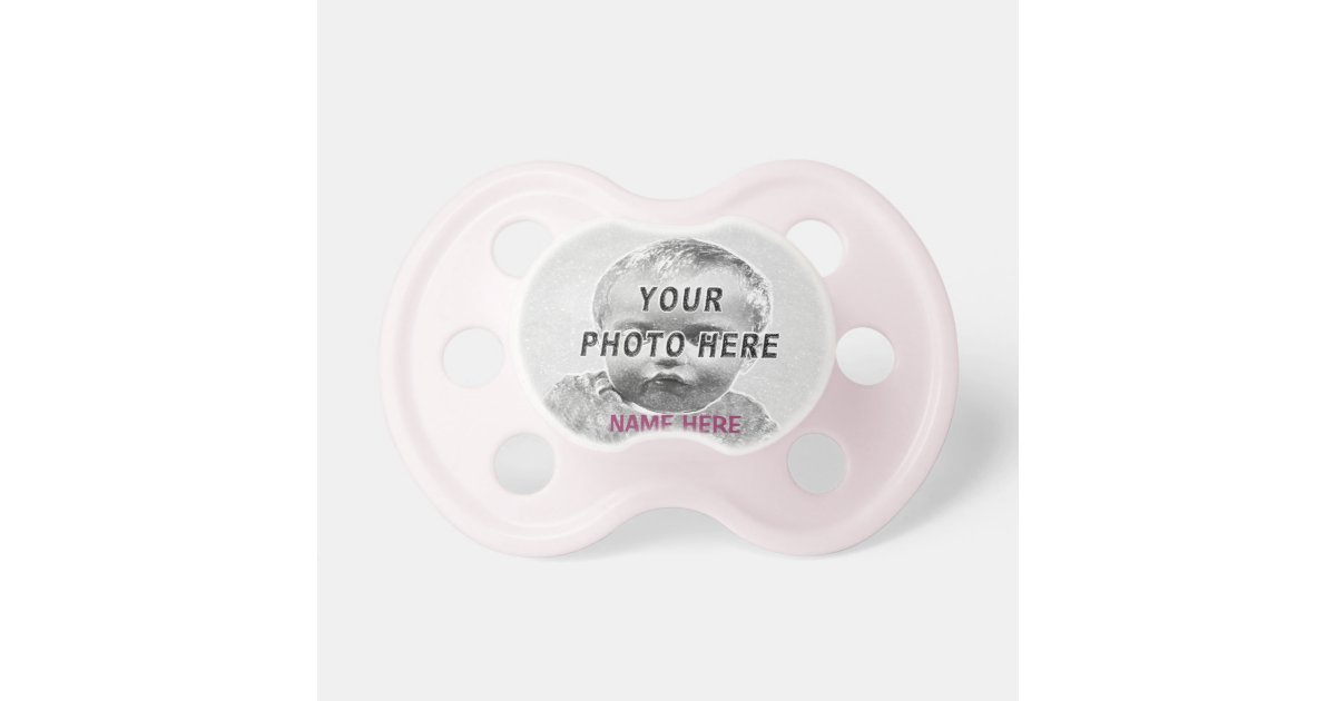 Personalized Binkies with Name and Photo Pacifier Zazzle
