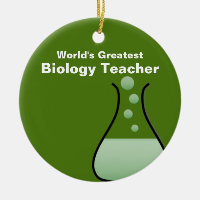 Personalized  Biology Teacher's  Ornament (Front)
