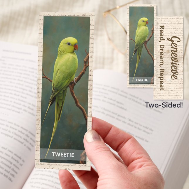 Personalized Bird Lover Photo & Name Vintage Paper Bookmarks (Creator Uploaded)