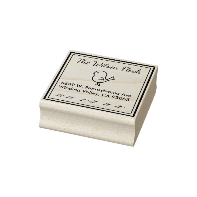 Personalized Bird Theme Address Stamp (Stamp)