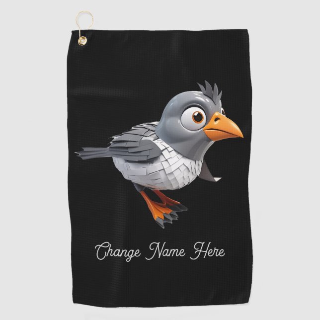Personalized Birdie Golf Towel (Front)