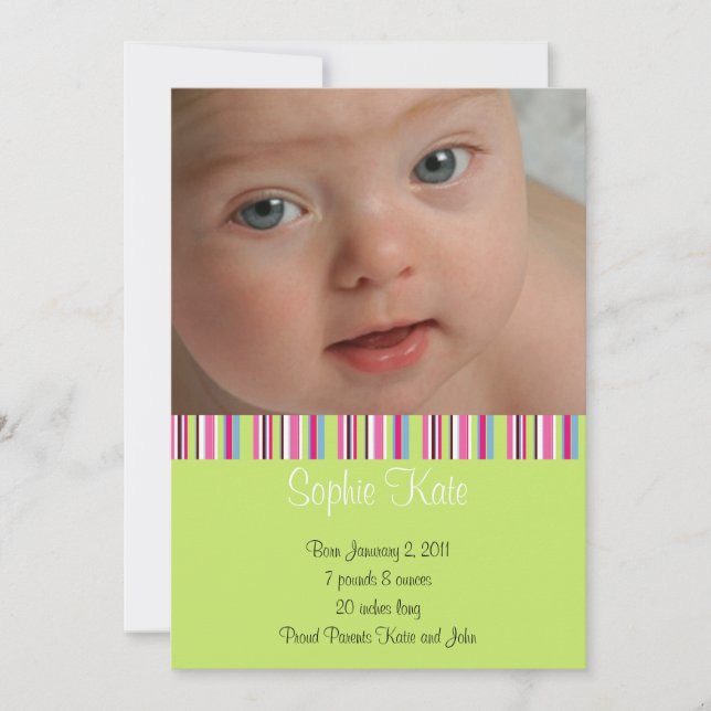 Personalized Birth Announcement (Front)