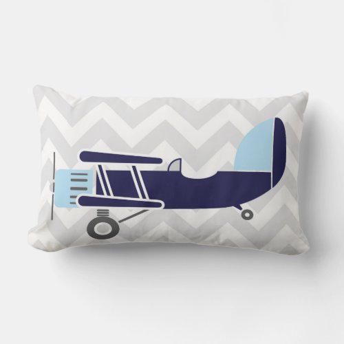 Personalized Birth Details Airplanes Lumbar Pillow