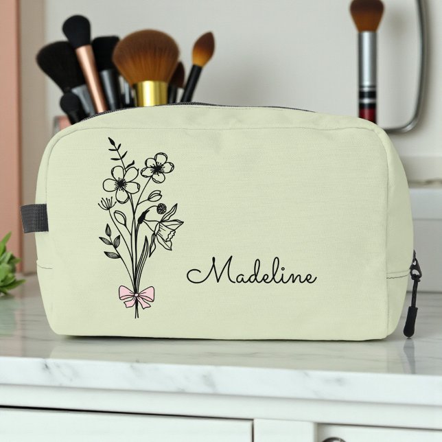 Personalized Birth Month Flower Dopp Kit (Creator Uploaded)