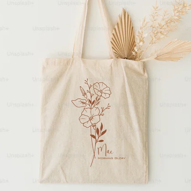 Personalized Birth Month Flower September Boho  Tote Bag (Creator Uploaded)