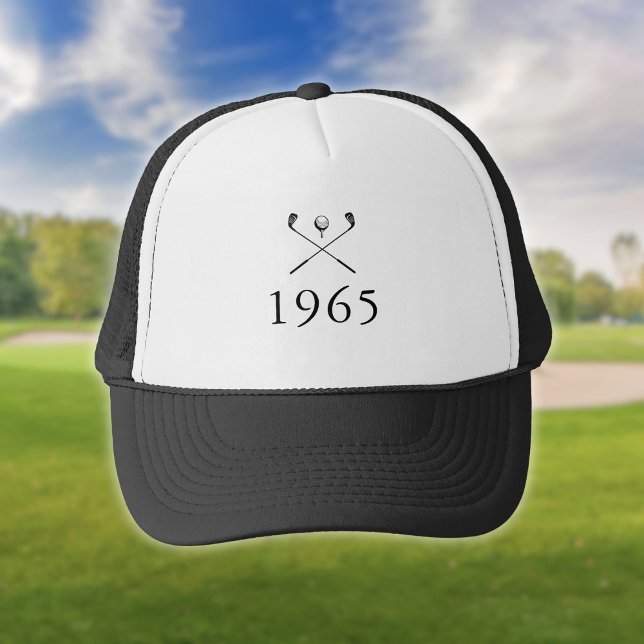 Personalized Birth Year Golf Clubs Trucker Hat (Personalized Birth Year Golf Clubs Trucker Hat)