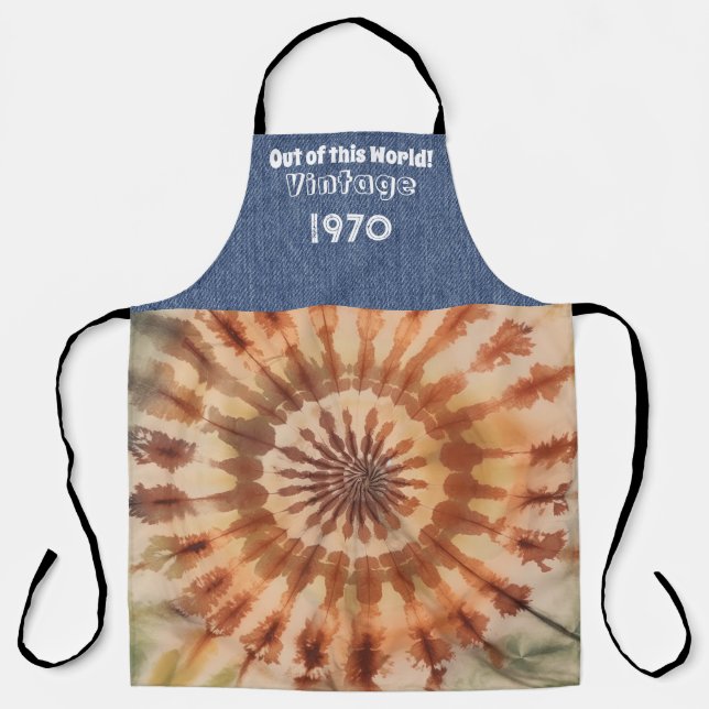 Personalized Birth Year Retro All-Over Print Apron (Front)