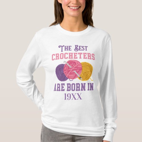 Personalized Birth Year Shirt for Crochet Lover