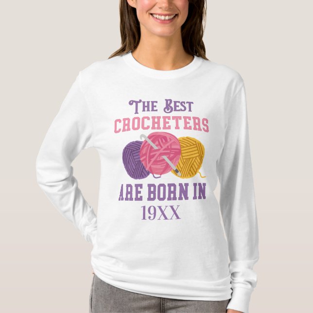 Personalized Birth Year Shirt for Crochet Lover (Front)