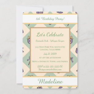 Personalized Birthday Academy Wizard School Green Invitation