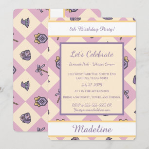 Personalized Birthday Academy Wizard School Pink Invitation