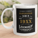 Personalized Birthday Add Name Legendary Father Giant Coffee Mug<br><div class="desc">Vintage design any year "Original Quality Legendary Inspiration" giant coffee mug for that special dad. Add the name and year as desired in the template fields creating a unique 40th, 50th, 60th or any birthday celebration item. Team this up with the matching gifts, party accessories, and clothing available in our...</div>