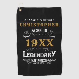 Personalized Birthday Add Name Legendary Father Golf Towel