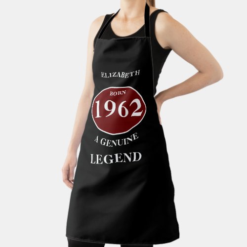 Personalized Birthday Add Name Year Born Party Apron