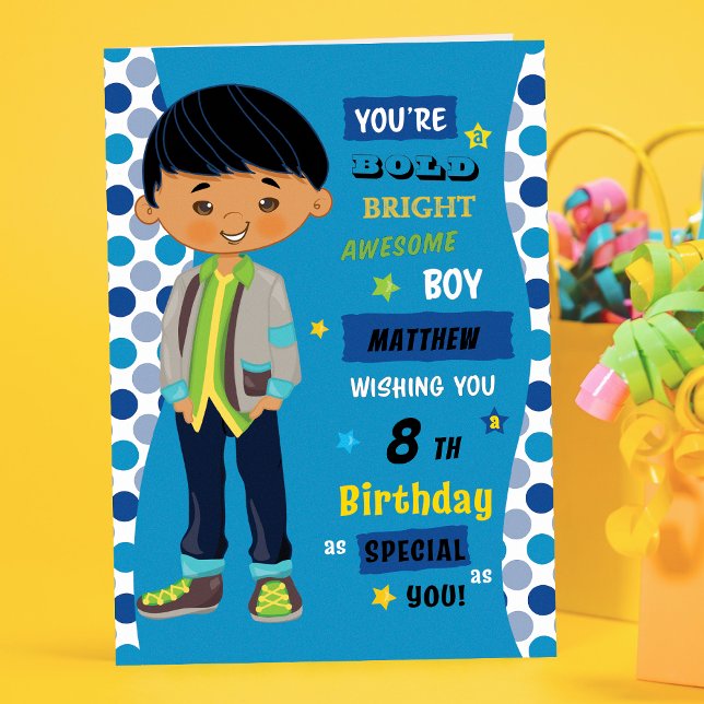Personalized Birthday - Asian Boy Card (Creator Uploaded)