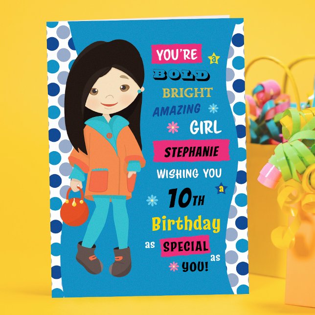 Personalized Birthday - Asian Girl Card (Creator Uploaded)