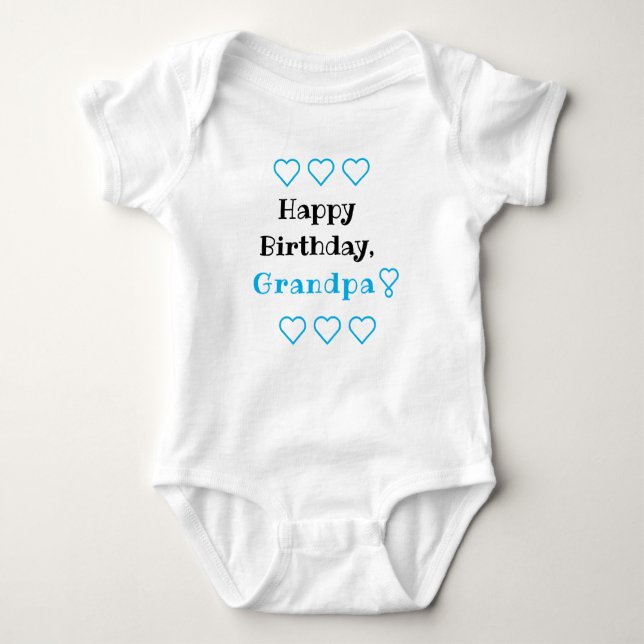 Personalized Birthday Baby Onepiece, Baby Bodysuit (Front)