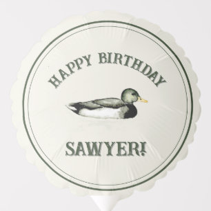 Personalized Birthday Balloon Mallard Duck