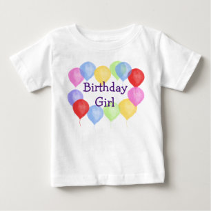 Personalized  Birthday Balloon Party Baby T-Shirt