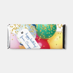 Personalized Birthday Balloons with Tag Hershey Bar Favors